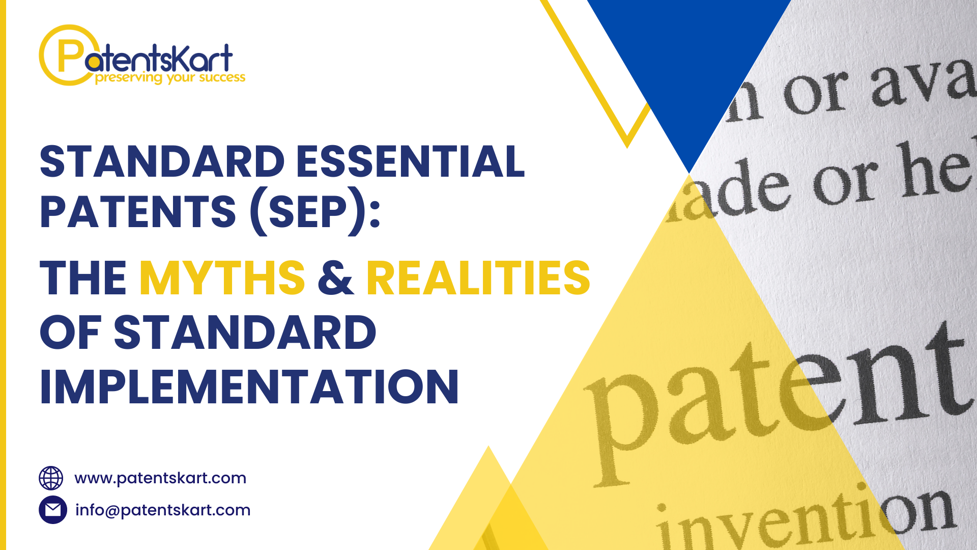 SEPs, Standard Essential Patents, patents