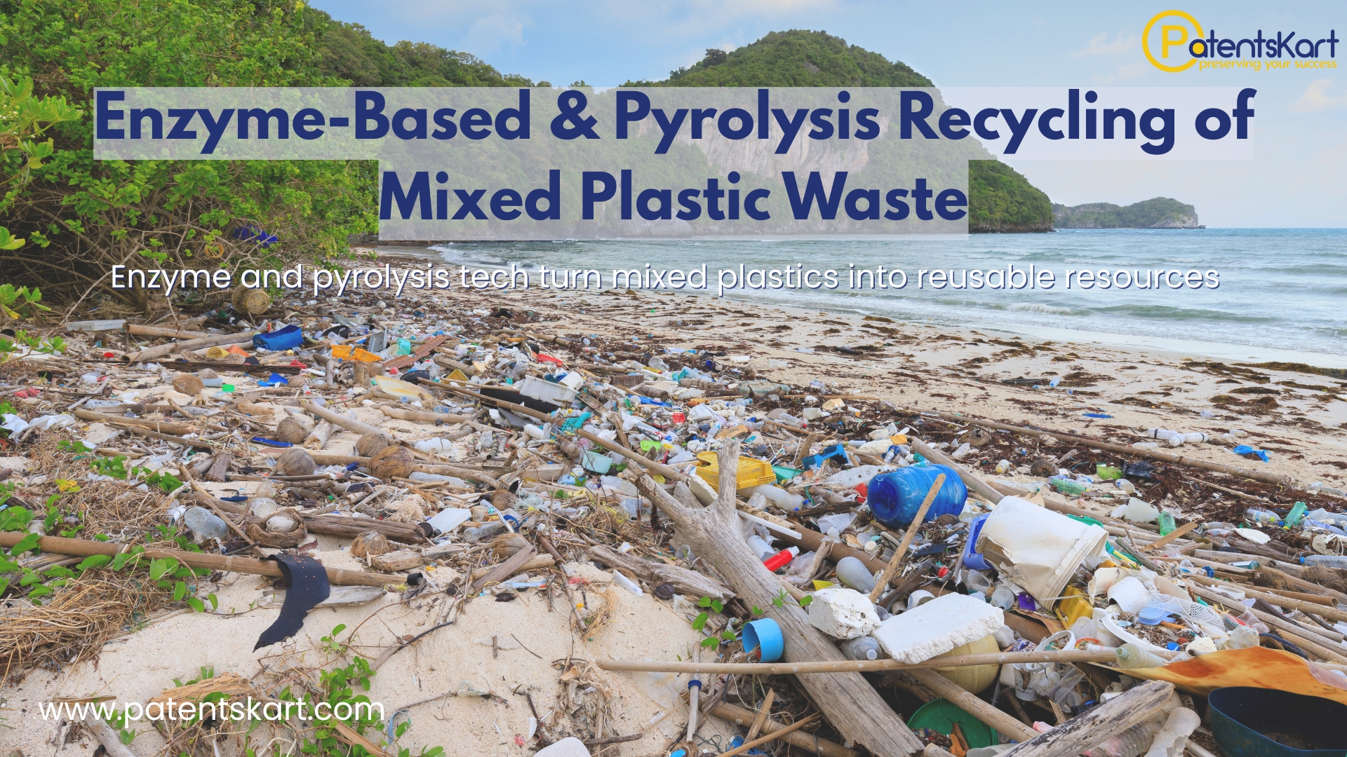 enzyme based and pyrolysis recycling of mixed plastic waste