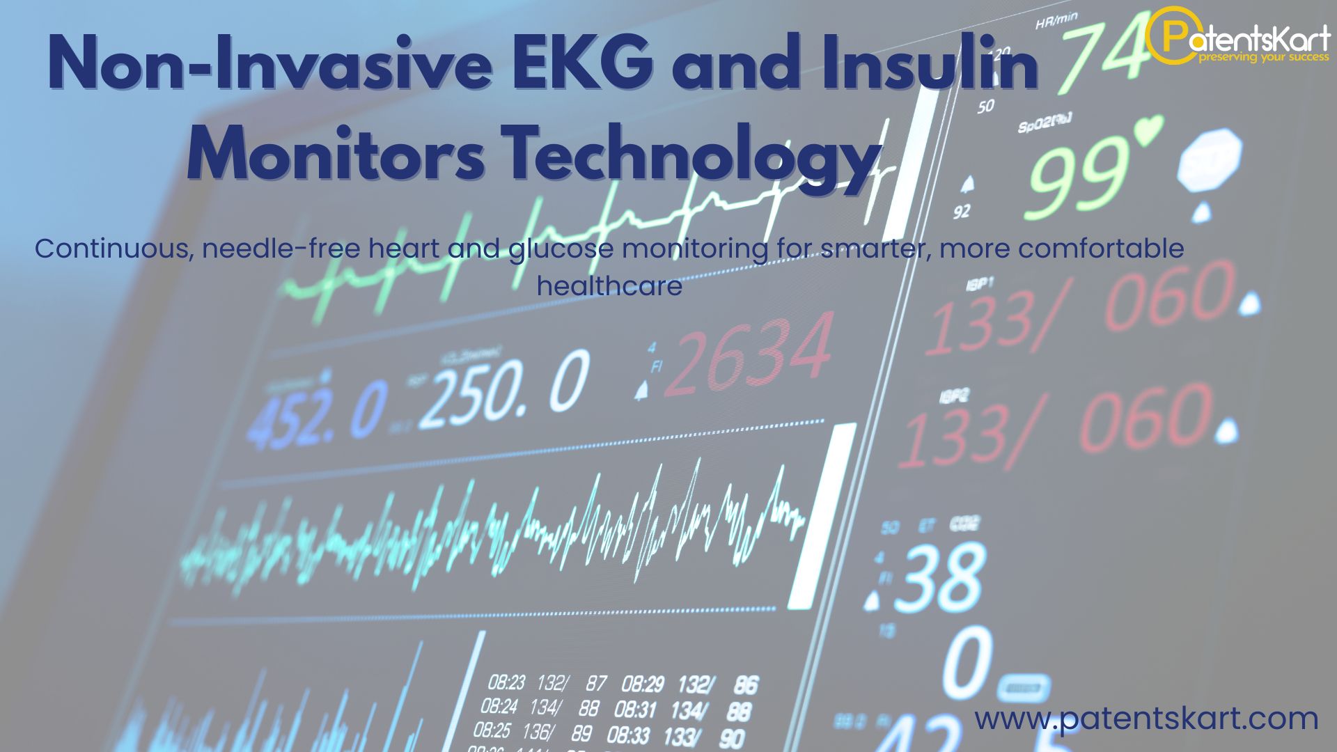 Non-invasive EKG and insulin monitoring